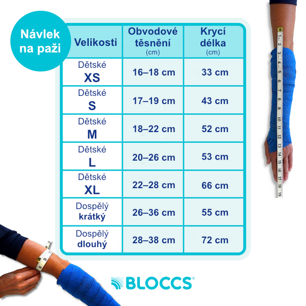 Bloccs voděodolný návlek na sádru – dětská paže