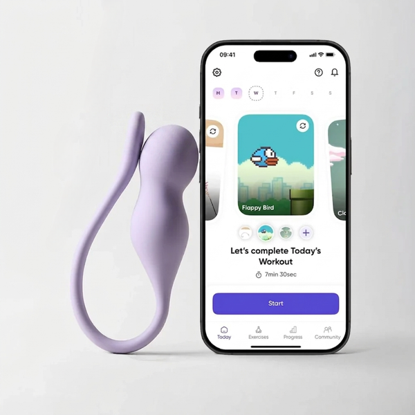 Perifit Care+ posilovač pánevního dna – výhodná sada s pouzdrem a gelem